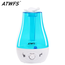 ATWFS 3L Air Humidifier Ultrasonic Aroma Diffuser Humidifier for home Essential Oil Diffuser Mist Maker Fogger LED Lamp 2024 - buy cheap