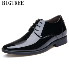 Mens Dress Shoes Business Shoes Men Oxford Leather Elevator Shoes For Men Scarpe Uomo Eleganti Italian Coiffeur Chaussure Homme 2024 - buy cheap
