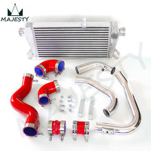 New Front Mount Intercooler Kit for Audi A4 1.8T Turbo B6 Quattro 2002-2006 silicone hose color RED SIZE 66*38*19 2024 - buy cheap