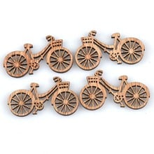 20pcs Brand Brown color wooden Bicycle DIY Crafts Handicraft Wood Crafts for Scrapbooking making Accessories 49x29mm MT1676 2024 - buy cheap