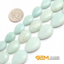 Pedra natural lágrima amazonite solta espaçador accessorries contas para fazer jóias strand 15 "diy jóias grânulo para presentes femininos 2024 - compre barato