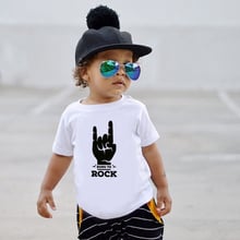 Born to Rock Kids T-Shirt Boys Girls Unisex Baby Clothes Cool Fashion Style Children's Summer Short Sleeve Graphic T-Shirt 2024 - buy cheap