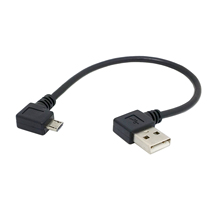 Chenyang usb 2.0 um macho esquerda angular 90 graus para usb micro b 5pin esquerda angular macho carregado cabo de dados da sincronização para o telefone inteligente 0.2m 2024 - compre barato