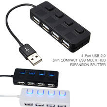 4Port USB 2.0 with ON/OFF Switch Compact Usb Muti Hub Adapter Expansion Splitter gadget for Computer PC Converter Laptop 2024 - buy cheap