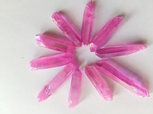 10 PC  Rainbow Titanium Quartz Crystal Wand Point Healing  For DIY Crafts Pendant Home Decor 2024 - buy cheap