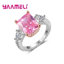 New Arrival Beauty Girl Rings 925 Sterling Silver Luxury CZ Crystal Inlay Zircon   Fashion Jewelry For Lady Accessories 2024 - buy cheap