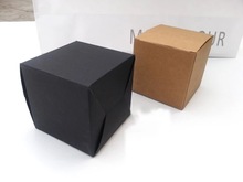 8*8*8cm Kraft Paper Candy Box Square Shape Wedding Favor Gift Box White/Black/Brown Packaging Box 2024 - buy cheap