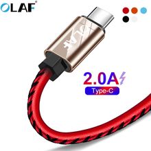 OLAF Leather Braided USB Type-C Cable Sync Data USB C Charging Cable For Samsung Galaxy S9 S8 Plus Note 9 Huawei Micro USB Cable 2024 - buy cheap