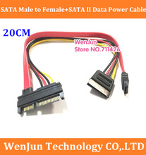 Высококачественный SATA 7 + 15pin 22pin Штекерный SATA Женский кабель питания данных Кабель-адаптер с жестким приводной удлинитель 2024 - купить недорого
