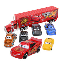 Pixar Cars 3 7Pcs/set Lightning McQueen Jackson Storm Mack Uncle Truck 1:55 Diecast Metal Car Model Boy Toy Gift With Box 2024 - buy cheap