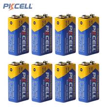 Pkcell 8pcs/lot Super Heavy Duty 9V 6F22 Dry Battery in Bulk for Radio,Camera,Toys etc New High capacity High Quality 2024 - buy cheap