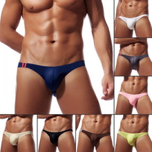 Mens Ice Silk Briefs Underwear Sexy U Convex Penis Pouch Panties Underpants Low Rise Male Gay Underwear Lingerie Cueca Plus Size 2024 - buy cheap