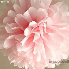 2017 New Cheap 25cm 5pcs/lot Paper PomPom Tissue Flower Balls for home wedding party car decoration mariage crafts Boda Supplies 2024 - buy cheap