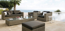 2017 Best Seller Outdoor Garden Brown wicker luxury furniture safari outdoor sofa set 2024 - buy cheap