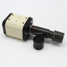 Microscopio con cámara HD de 2.0MP, VGA, CVBS, USB, AV, salida de TV con montaje en C, adaptador ocular de 0.5X, 23,2mm, 30mm, 30,5mm, lente de relé 2024 - compra barato