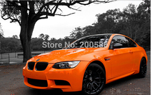 Orange Glossy Vinyl Wrap Foil Glossy Orange Car Sticker Air Free Bubble Free Ship Size 1.52*30m/Roll 2024 - купить недорого