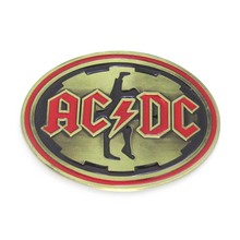 Античная латунь Овальный ACDC Рок Музыка Пряжка ремня 2024 - купить недорого