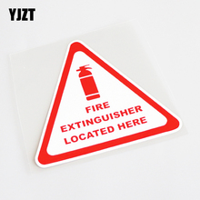 YJZT 11.5CM*10.5CM Fire Extinguisher Located Here PVC Car Sticker Decal High-quality Accessories 13-1137 2024 - buy cheap