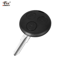 Dandkey  3 Buttons Uncut Blank Blade Car Key Case Shell Styling Cover For Benz Smart Car City Roadster Fortwo No Chip 2024 - buy cheap