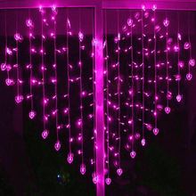 2 meters*1.6meters heart led curtain string of lights wedding decoration supplies flasher holiday decoration new house 110v/220v 2024 - buy cheap