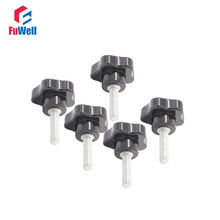 5pcs M6 x 15mm Star Knob Handles Replacement Male Thread Metal Clamping Knob Plum Hand Tighten Nuts Handle 2024 - buy cheap