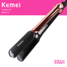 Kemei hair straightener professional ceramic flat irons straightening iron curling corn wave board negtive ions curler 2024 - buy cheap