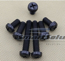 Free shipping 100pcs M3 nylon series Plastic head screw black bolt M3*6, nylon bolt, plastic nuts 2024 - buy cheap