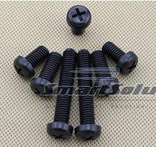 Envío Gratis 100 piezas M3 nylon serie de cabeza de plástico tornillo perno negro M3 * 6 de perno de nueces 2024 - compra barato