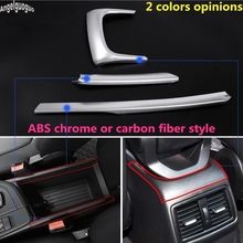 For BMW X1 F48 2016-19 ABS carbon fiber/chrome styling Car Center Console side Trim frame cover handrail box air outlet sticker 2024 - buy cheap