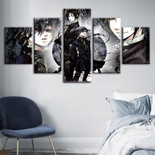 Pictures Wall Art Painting 5 Pieces Black Butler Canvas HD Prints Home Decoration Animation Modular Poster Living Room Framework 2024 - buy cheap