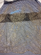 on sale JIANXI.C-81050 with glued glitter good Quality African Embroidered Tulle Lace Fabric with glitter 2024 - buy cheap