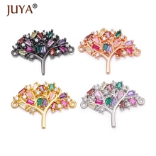 2019 nuevo diseño cobre circón cristal vida árbol encanto conectores para collares pulseras hecho a mano diy joyería Accesorios 2024 - compra barato