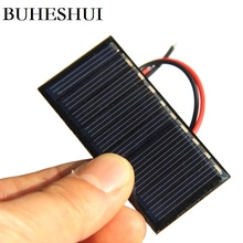 Bueshui-célula Solar de 50mA y 5V, cargador de Panel Solar con Cable/Cable DIY para sistema de batería de 3,7 v, luz de estudio, 60x30MM, 100 Uds., envío gratis 2024 - compra barato