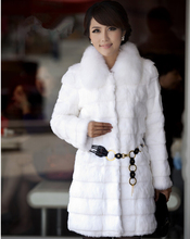LET-SETTING hot sale Faux Fur plush imitation fox fur collar leather coat Women yards long coat 2024 - buy cheap