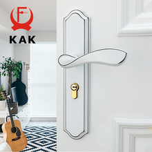 KAK-cerradura de puerta silenciosa para habitación, mangos de aleación de Zinc para Interior, estilo europeo, antirrobo, herrajes para muebles 2024 - compra barato