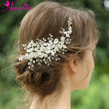 Shiny Bridal Headpiece Hair Clip Accessories Delicate Crystal Rhinestone Barrette Wedding Halo Hair Piece Barrettes 2024 - buy cheap