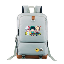 Anime meu herói academia izuku midoriya impressão mochila lona sacos de escola para meninas adolescentes dos desenhos animados mochila feminina portátil 2024 - compre barato