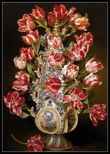 Вышивка для вышивки «сделай сам», Французский DMC, высококачественные наборы для вышивки крестиком, картина маслом 14 карат, Голландская ваза-тюльпан 2024 - купить недорого