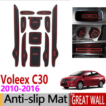 Anti-Slip Gate Slot Mat Rubber Coaster for Great Wall Voleex C30 2010 2011 2012 2013 2014 2015 2016 Accessories Car Stickers 2024 - buy cheap