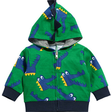 Spring New Children Sweatshirt Coat Baby Boys Clothing cartoon Crocodile Dinosaur Zipper Hooded Jacket Animal Modelling 2024 - buy cheap