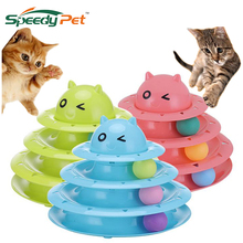 3 Layers Interactive Cat Ball Toy Funny Cat Ball Disk Crazy Pet Toys Interactive Amusement Plate Play Disc Turntable Cat Toys 2024 - buy cheap