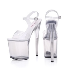 Sandalias de plataforma para mujer, calzado Sexy de tacón alto, transparente, impermeable, 35-42 talla grande, 10-20 cm 2024 - compra barato