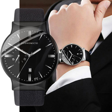 Экономicxi Брендовые мужские часы аналоговые кварцевые повседневные деловые мужские наручные часы с кожаным ремешком Relogio Masculino модный подарок 2024 - купить недорого