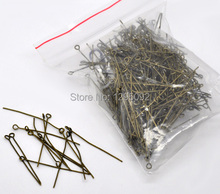 300Pcs Bronze Tone Alloy Eye Pins Jewelry Findings Charms Wholesales 50x0.7mm (21gauge) 2024 - buy cheap
