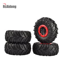 Резиновые Колесные шины 2,2 дюйма и колесные диски Beadlock для Axial SCX10 90053 AX10 Wraith RR10 Yeti 1/10 RC Rock Crawler, 4 шт. 2024 - купить недорого