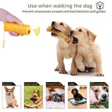 Repelente ultrasónico 3 en 1 para perros, dispositivo de entrenamiento portátil para perros, antiladridos, con luz LED, sin batería 2024 - compra barato