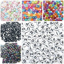 100 pcs/Lot Round Square Acrylic Digital Loose Spacer Alphabet Letter Beads DIY Craft Supplies for Jewelry Making Acceassoies 2024 - buy cheap