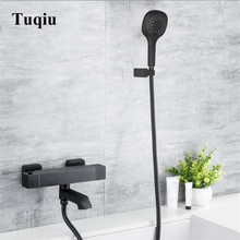 Wall Mounted Bathroom Black Oil Brushed thermostatic Bath & Shower Faucet hand held Shower Faucet Sets Bathtub Faucet Set 2024 - buy cheap