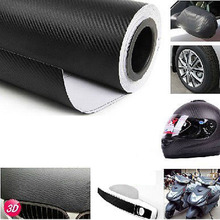 Adesivo decorativo 3d para carro, fibra de carbono, adesivo em vinil, decoração de interiores, 127x30cm 2024 - compre barato