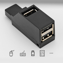 Concentrador USB delgado de alta velocidad, divisor USB negro para ordenador portátil, Mini USB 2,0, Hub USB 3,0, 3 puertos, concentrador USB portátil, 480 MbpsUse 2024 - compra barato